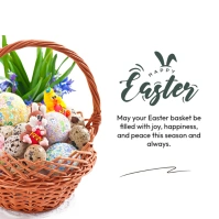 Happy Easter banner Instagram na Post template