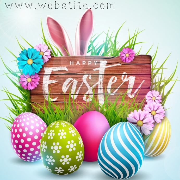 happy easter  card Сообщение Instagram template