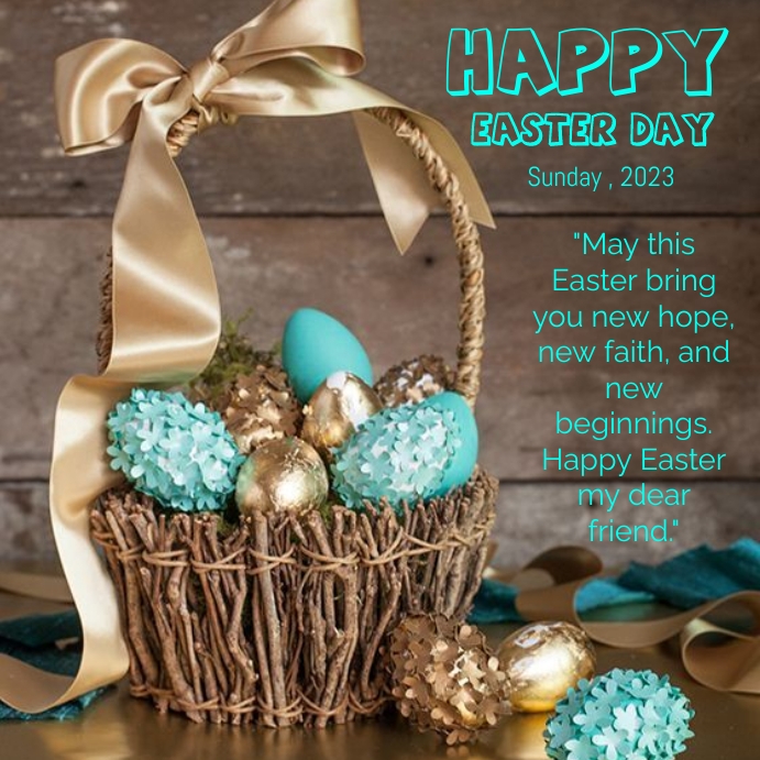 Happy Easter day , easter festival social med Template | PosterMyWall