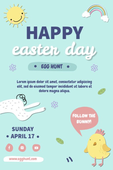 Happy Easter Day Ads Template | PosterMyWall