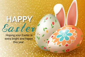 happy easter day  flyer Rótulo template