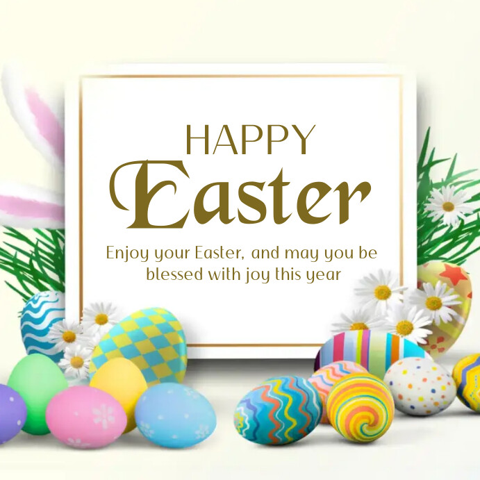 Happy Easter day Instagram post Template | PosterMyWall