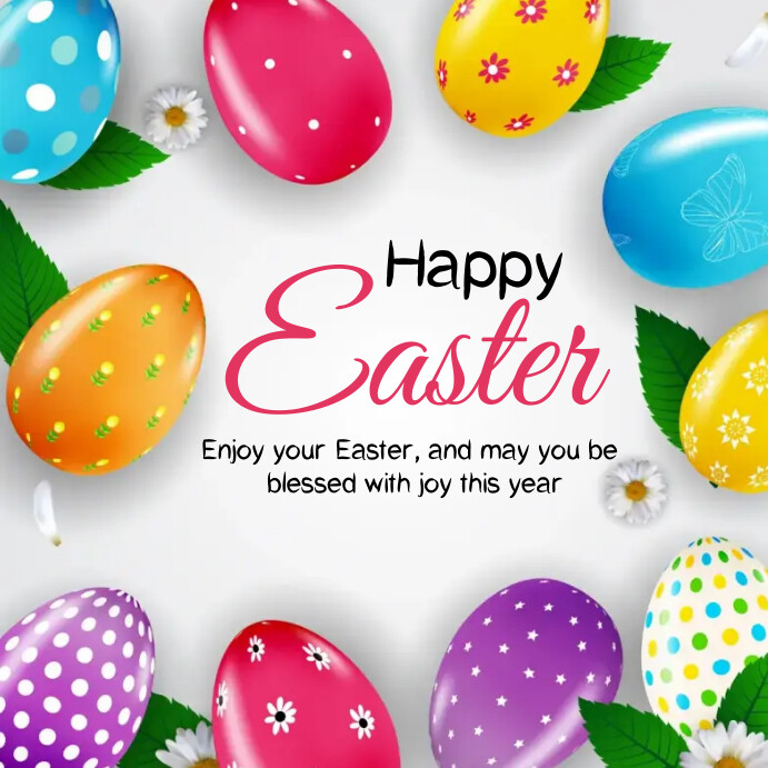 Happy Easter day Instagram post Template | PosterMyWall