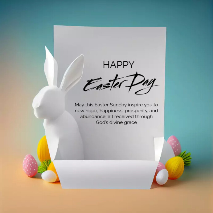 Happy Easter day Instagram Post Template | PosterMyWall