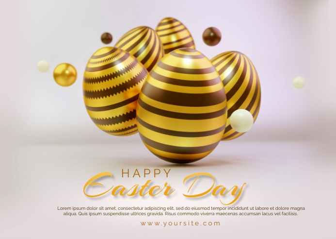 Happy Easter Day Postcard Poskaart template