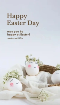 Happy Easter Day Sunday Business Card template