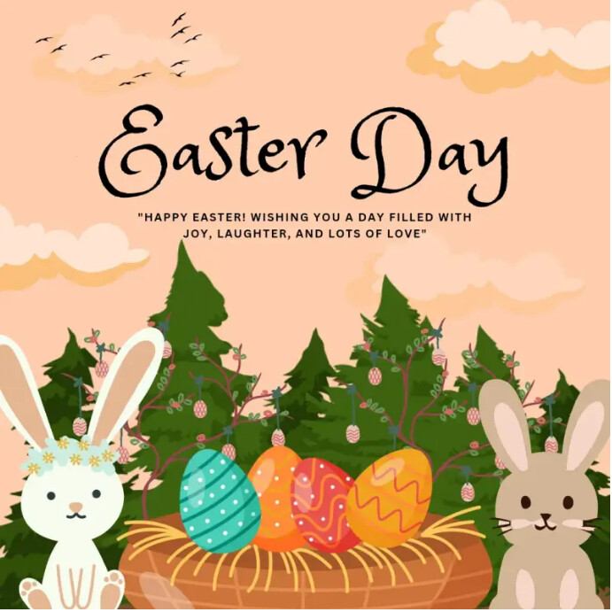 Begetting Card Happy Easter day template online getting card | PosterMyWall