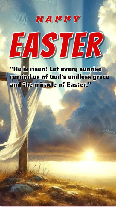 Happy Easter Design  Instagram Story template