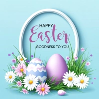 Happy Easter Квадрат (1 : 1) template