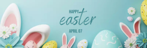 Happy Easter Encabezado de Twitter template