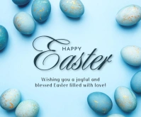 Happy Easter สามเหลี่ยมขนาดกลาง template