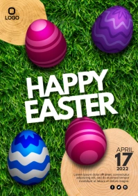 happy easter A5 template