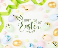 Happy Easter Rettangolo medio template