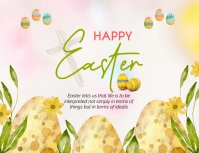 happy easter Volantino (US Letter) template