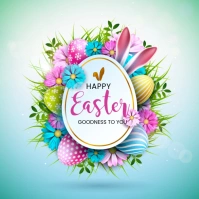 Happy Easter Kwadrat (1:1) template