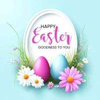 Happy Easter Square (1:1) template