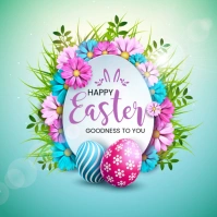 Happy Easter Square (1:1) template