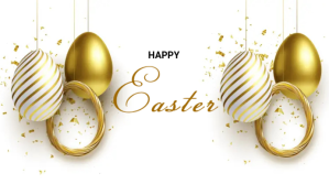 白色 Easter Celebration Digitalt display Template