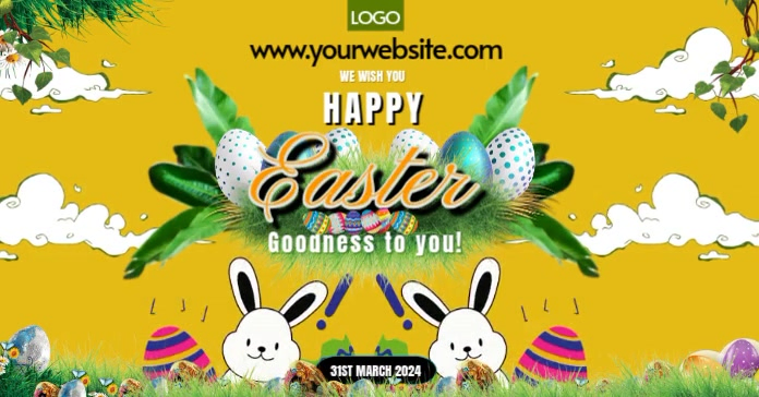 Happy Easter Facebook Post Template | PosterMyWall