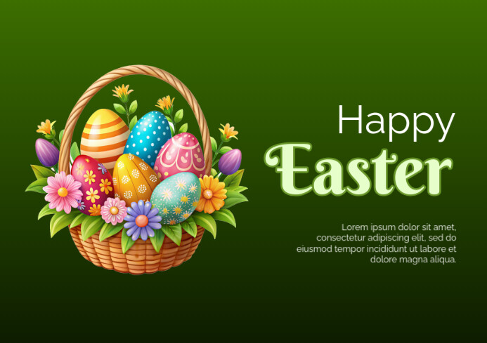 happy easter A4 template