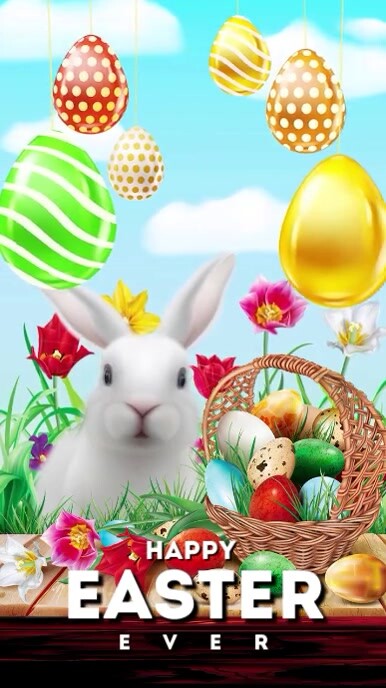 happy easter Instagram Reel template