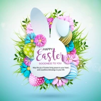 Happy Easter Square (1:1) template