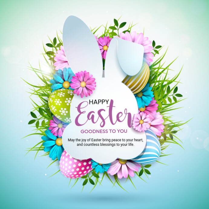 Happy Easter 方形(1:1) template