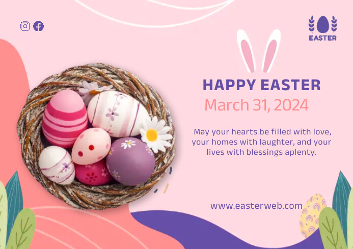 happy easter design template | PosterMyWall