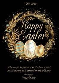 happy easter A5 template