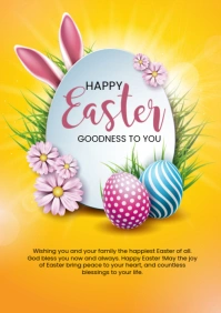 happy easter A4 template