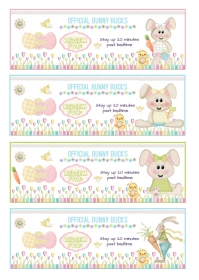 Happy Easter Egg Coupons Printable A6 template
