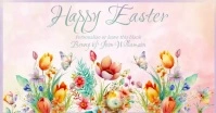 Happy Easter Floral FB Shared Image Isithombe Esabiwe ku-Facebook template