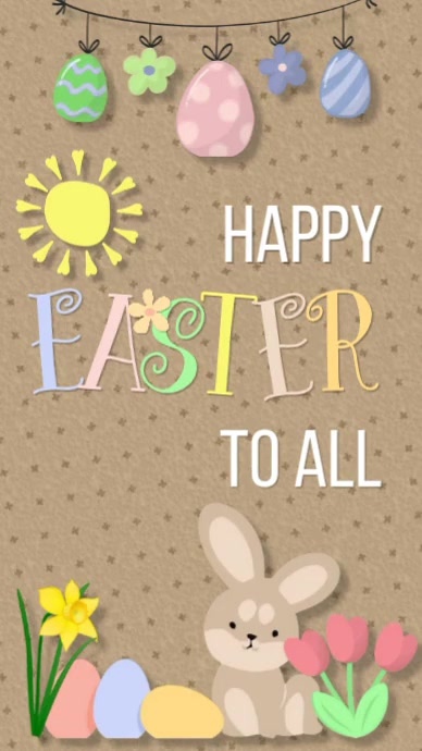Happy Easter Greeting Card Animated Template | PosterMyWall