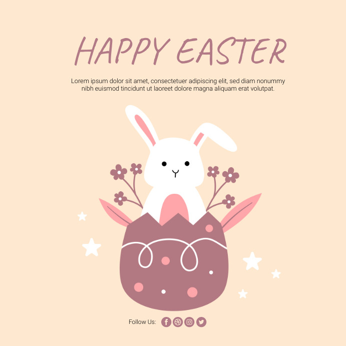 Happy Easter Greeting Poster Template PosterMyWall