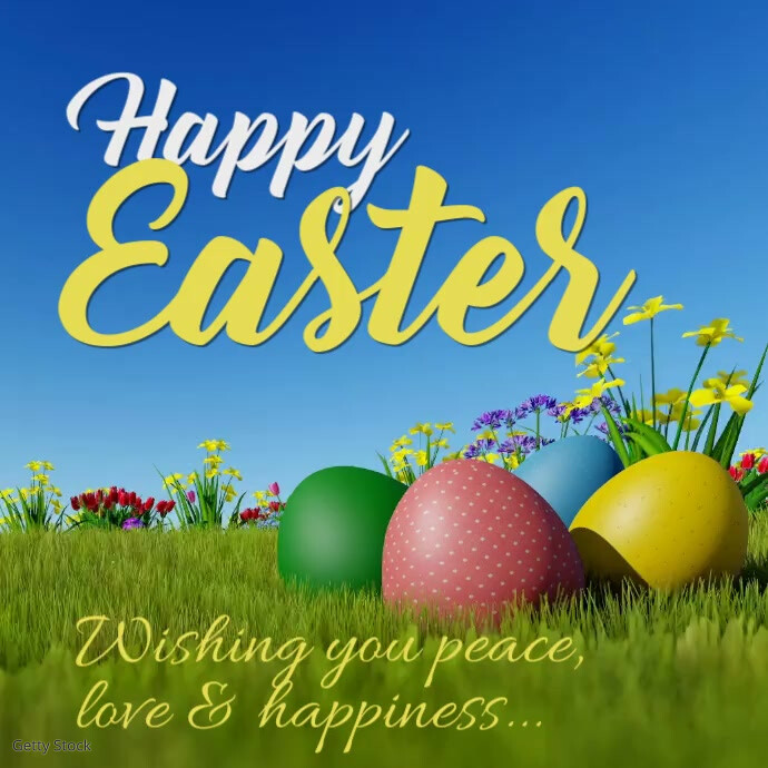 Happy Easter Greeting Video Card Wishes Egg Flowers Happy Easter Greeting Video Card Wishes Egg Flowers