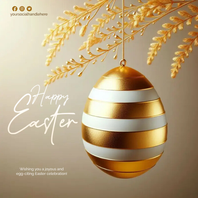 Happy Easter GReetings for Business template | PosterMyWall