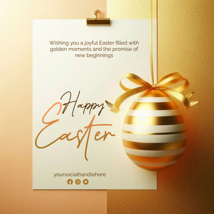 Happy Easter GReetings for Business template | PosterMyWall