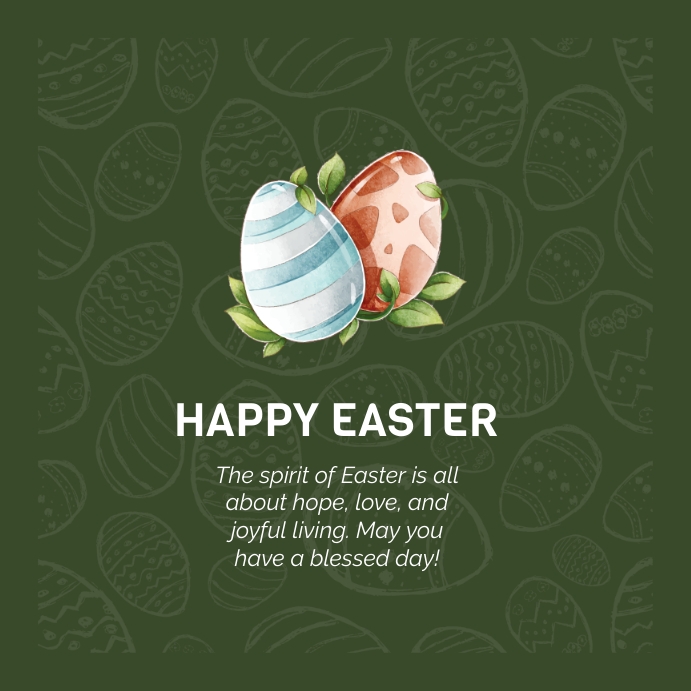 Happy Easter Instagram Post Template | PosterMyWall