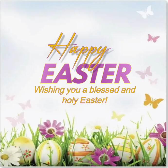 Happy Easter Instagram post template design 2 | PosterMyWall