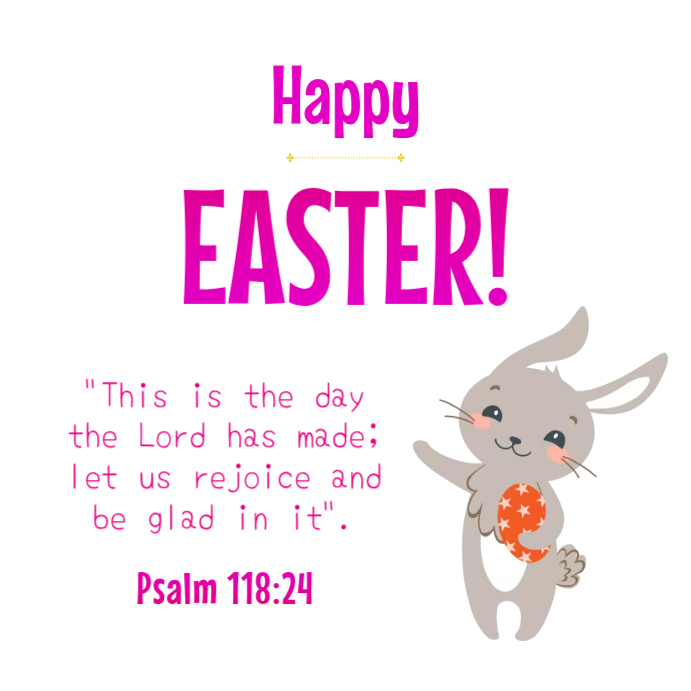 Modèle Happy easter kids bible verse scripture art sunday school poster ...