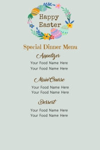 Easter Menu Template | PosterMyWall