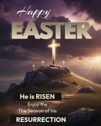 Happy Easter Message Template Instagram Portrait