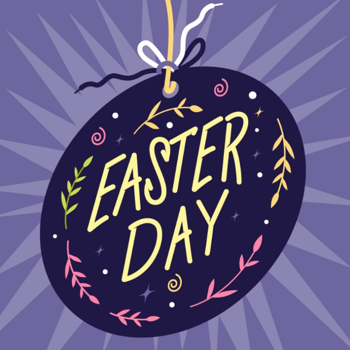 happy Easter online greeting card Template Wpis na Instagrama