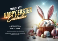Happy Easter Postcard Poskaart template