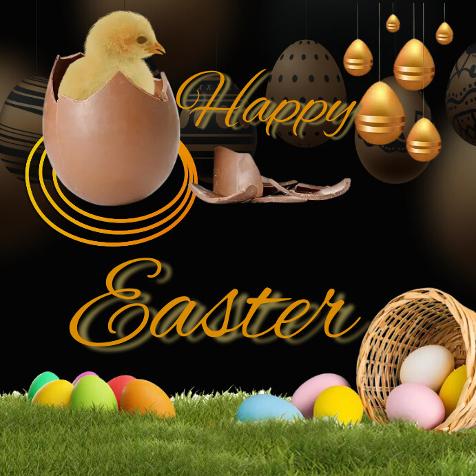 happy easter poste card Template | PosterMyWall