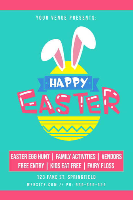 Happy Easter Poster Template PosterMyWall