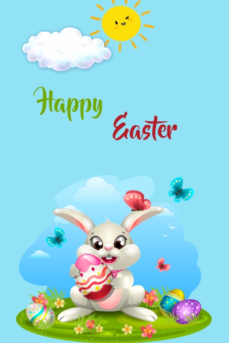 Happy Easter Poster Template PosterMyWall