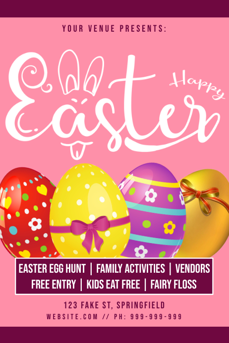 Happy Easter Poster Template PosterMyWall