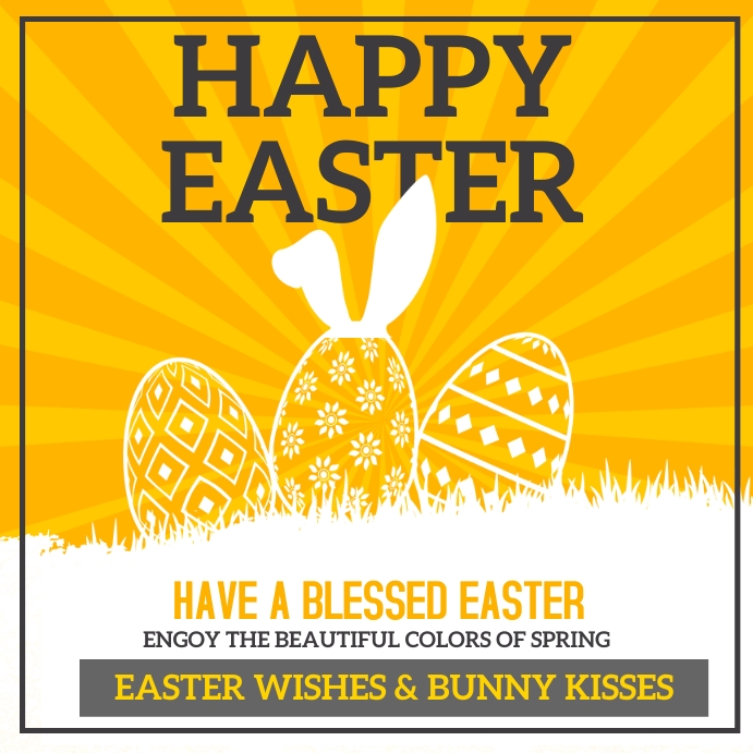 Happy Easter Poster Template PosterMyWall