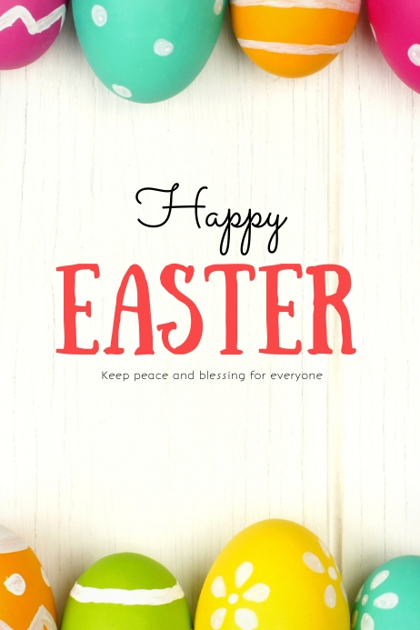 Happy Easter Poster Design Template PosterMyWall